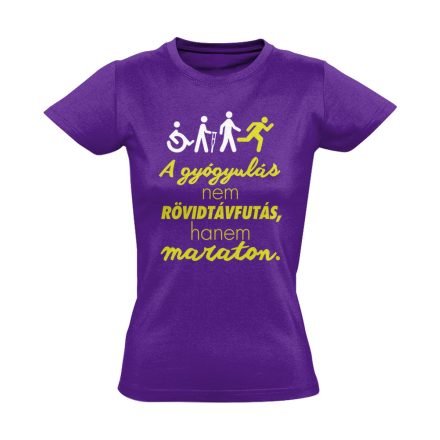 Maraton fizioterápiás női póló (lila)