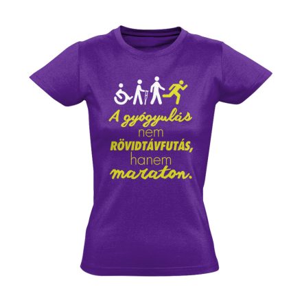 Maraton fizioterápiás női póló (lila)
