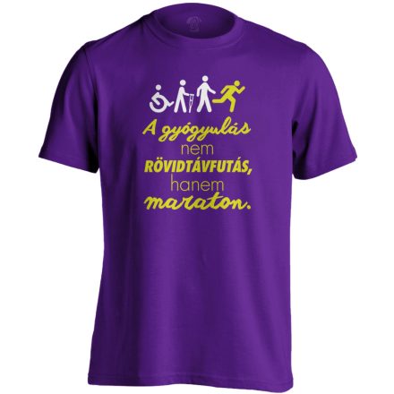 Maraton fizioterápiás férfi póló (lila)