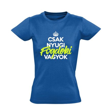 Fogdoki vagyok fogászati női póló (kék)