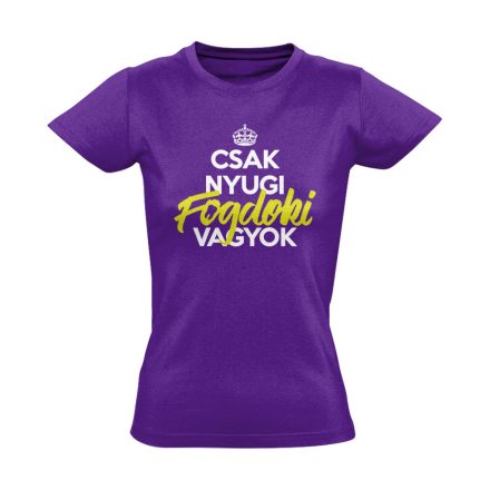 Fogdoki vagyok fogászati női póló (lila)
