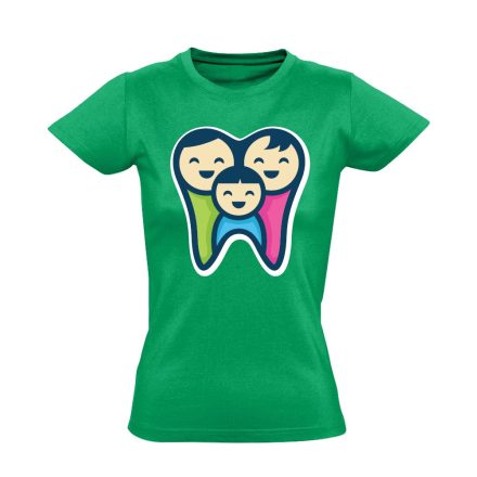 FogPereputty fogászati női póló (zöld)