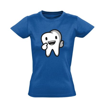 Boldog Fog fogászati női póló (kék)