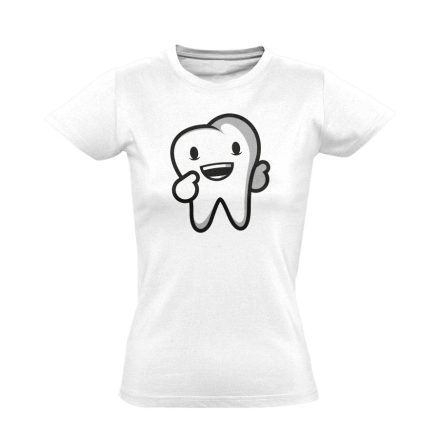 Boldog Fog fogászati női póló (fehér)