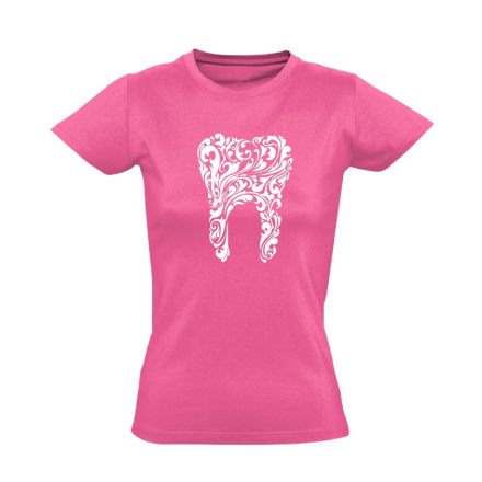 Fogmíves fogászati női póló (rózsaszín)