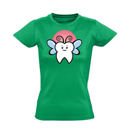Fogtündér fogászati női póló (zöld)