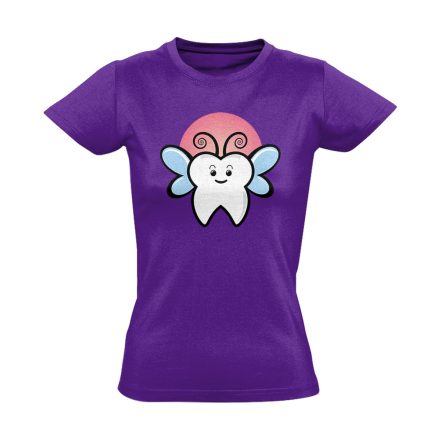 Fogtündér fogászati női póló (lila)