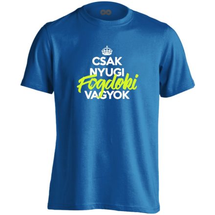 Fogdoki vagyok fogászati férfi póló (kék)