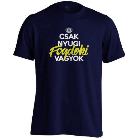 Fogdoki vagyok fogászati férfi póló (tengerészkék)