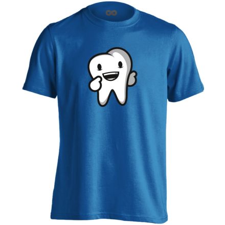 Boldog Fog fogászati férfi póló (kék)
