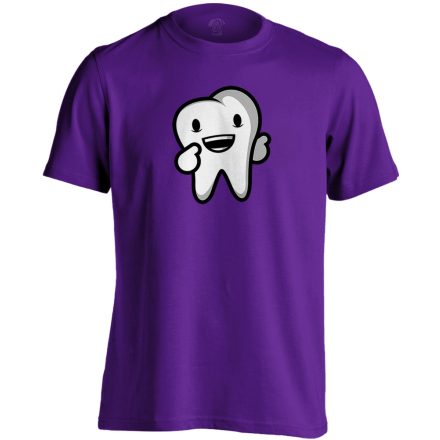 Boldog Fog fogászati férfi póló (lila)