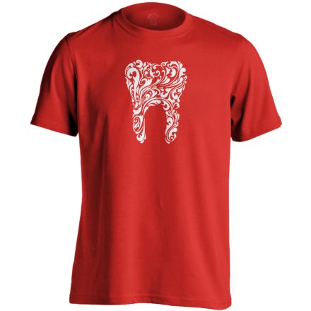 Fogmíves fogászati férfi póló (piros)
