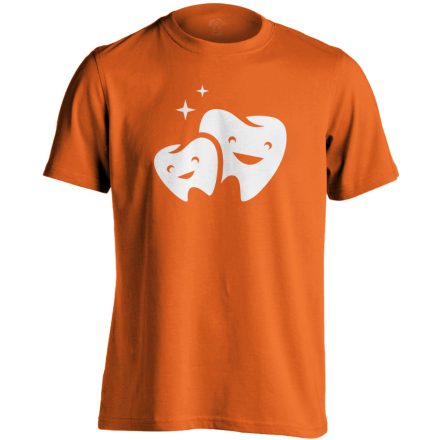 FogFamília fogászati férfi póló (narancssárga)