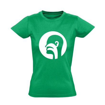 Illat-Íz-Hang fül-orr-gégészeti női póló (zöld)