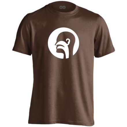 Illat-Íz-Hang fül-orr-gégészeti férfi póló (csokoládébarna)