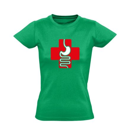GyógyGyomor gasztroenterológiai női póló (zöld)