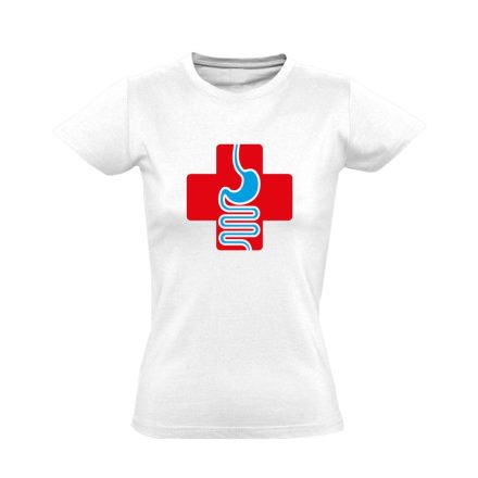 GyógyGyomor gasztroenterológiai női póló (fehér)