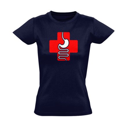 GyógyGyomor gasztroenterológiai női póló (tengerészkék)