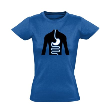 FlamóSikán gasztroenterológiai női póló (kék)