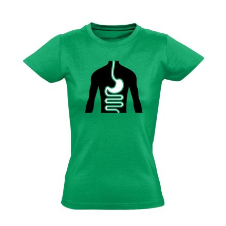 FlamóSikán gasztroenterológiai női póló (zöld)