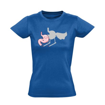Bendő a Hős gasztroenterológiai női póló (kék)