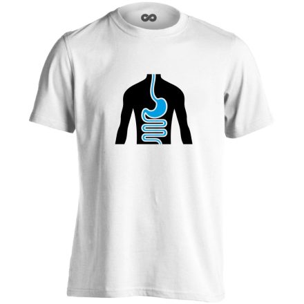 FlamóSikán gasztroenterológiai férfi póló (fehér)