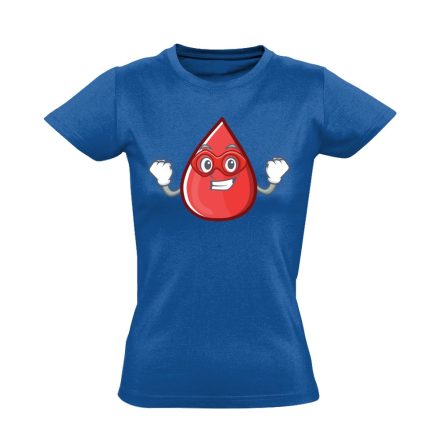SzuperCseppMan gyermekgyógyászati női póló (kék)