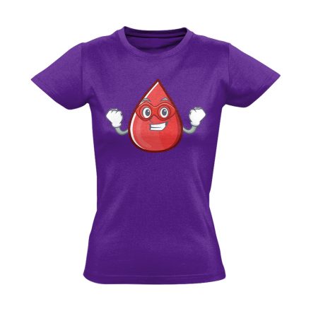 SzuperCseppMan gyermekgyógyászati női póló (lila)