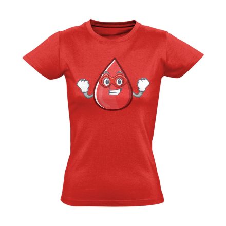 SzuperCseppMan gyermekgyógyászati női póló (piros)