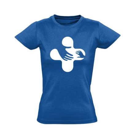 Jövő-Óvó gyermekgyógyászati női póló (kék)