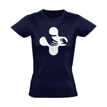 Jövő-Óvó gyermekgyógyászati női póló (tengerészkék)