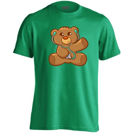 MackóSzkóp gyermekgyógyászati férfi póló (zöld)