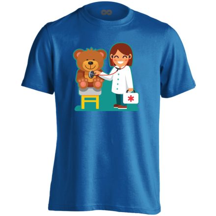 TeddyDoki gyermekgyógyászati férfi póló (kék)