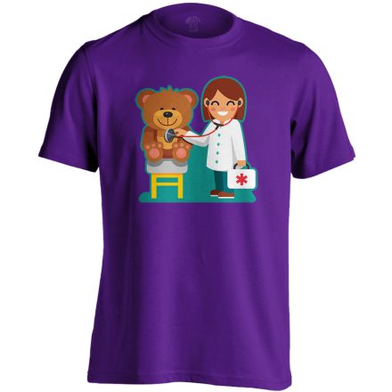 TeddyDoki gyermekgyógyászati férfi póló (lila)