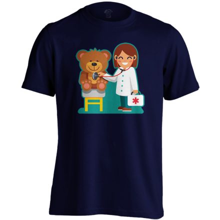 TeddyDoki gyermekgyógyászati férfi póló (tengerészkék)