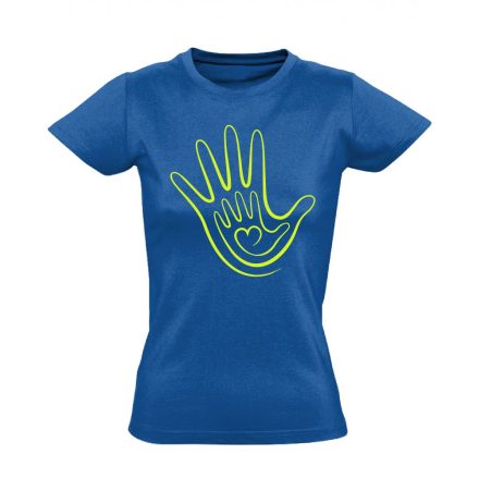 Kéz a kézben háziorvosi női póló (kék)