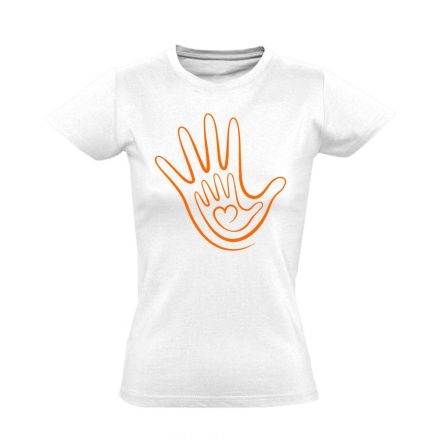 Kéz a kézben háziorvosi női póló (fehér)