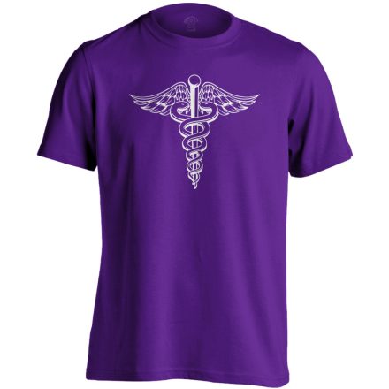 Jeles háziorvosi férfi póló (lila)