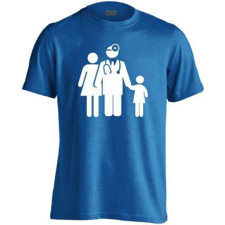 CsaládOrvos háziorvosi férfi póló (kék)