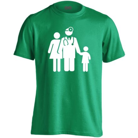 CsaládOrvos háziorvosi férfi póló (zöld)