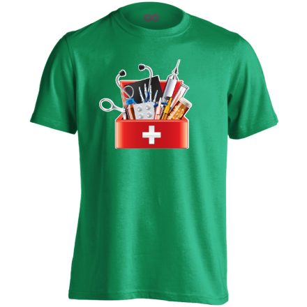 EszközTár háziorvosi férfi póló (zöld)
