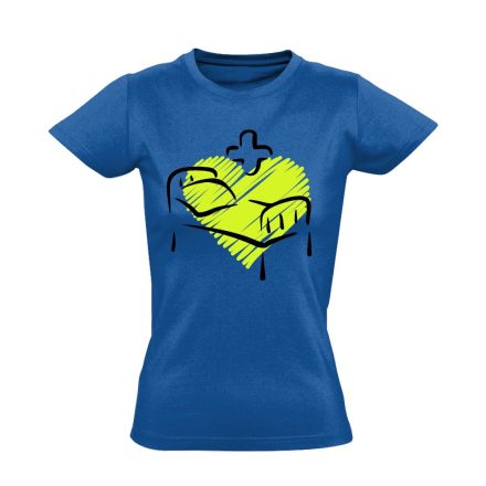 Szívünkön Viselünk intenzív osztályos női póló (kék)
