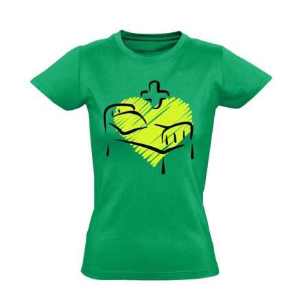 Szívünkön Viselünk intenzív osztályos női póló (zöld)