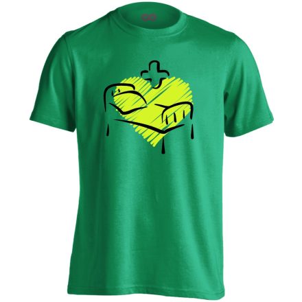 Szívünkön Viselünk intenzív osztályos férfi póló (zöld)