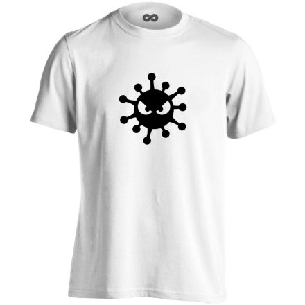 HarciBaci infektológiai férfi póló (fehér)