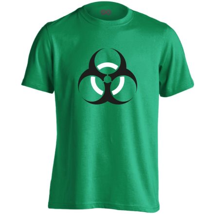 Vigyázz, biosz! infektológiai férfi póló (zöld)