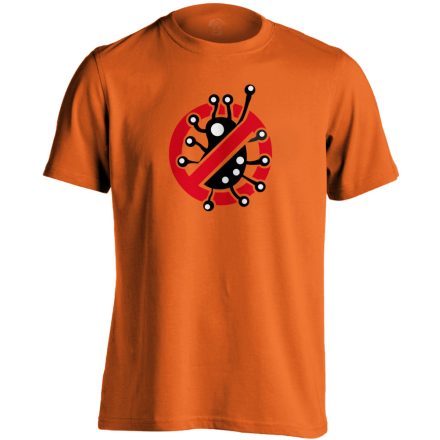 Fertőzni Tilos infektológiai férfi póló (narancssárga)