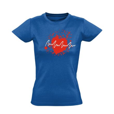 TarantinoEKG kardiológiai női póló (kék)