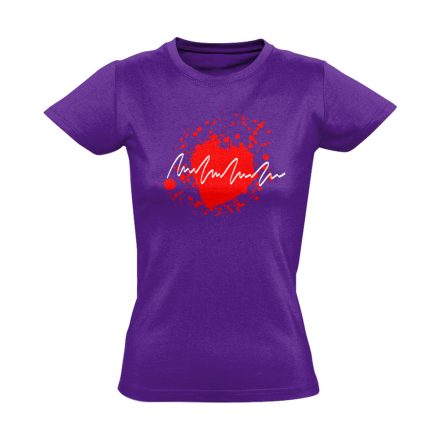 TarantinoEKG kardiológiai női póló (lila)