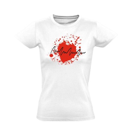 TarantinoEKG kardiológiai női póló (fehér)